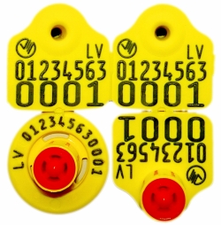 Elektroniskais komplekts aitām un kazām (standarta krotālija, elektroniskā krotālija FDX)