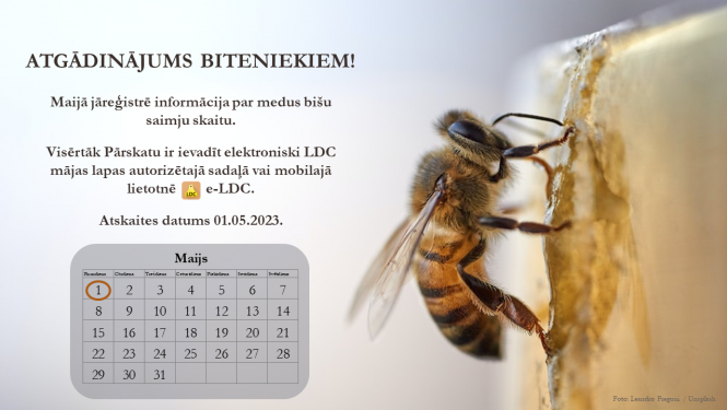 Atgādinājums biteniekiem!