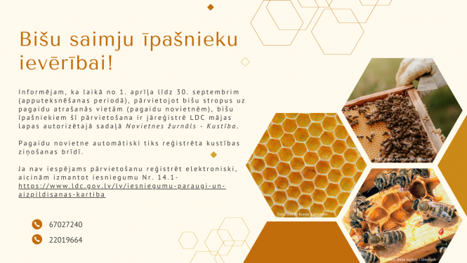 Bišu saimju īpašnieku ievērībai 