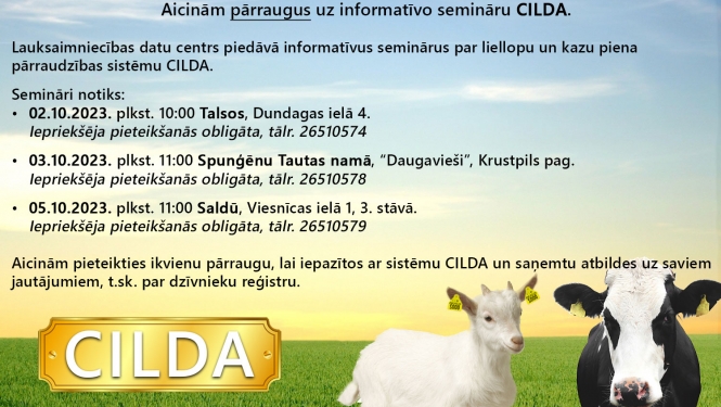Aicinām pārraugus uz informatīvo semināru CILDA